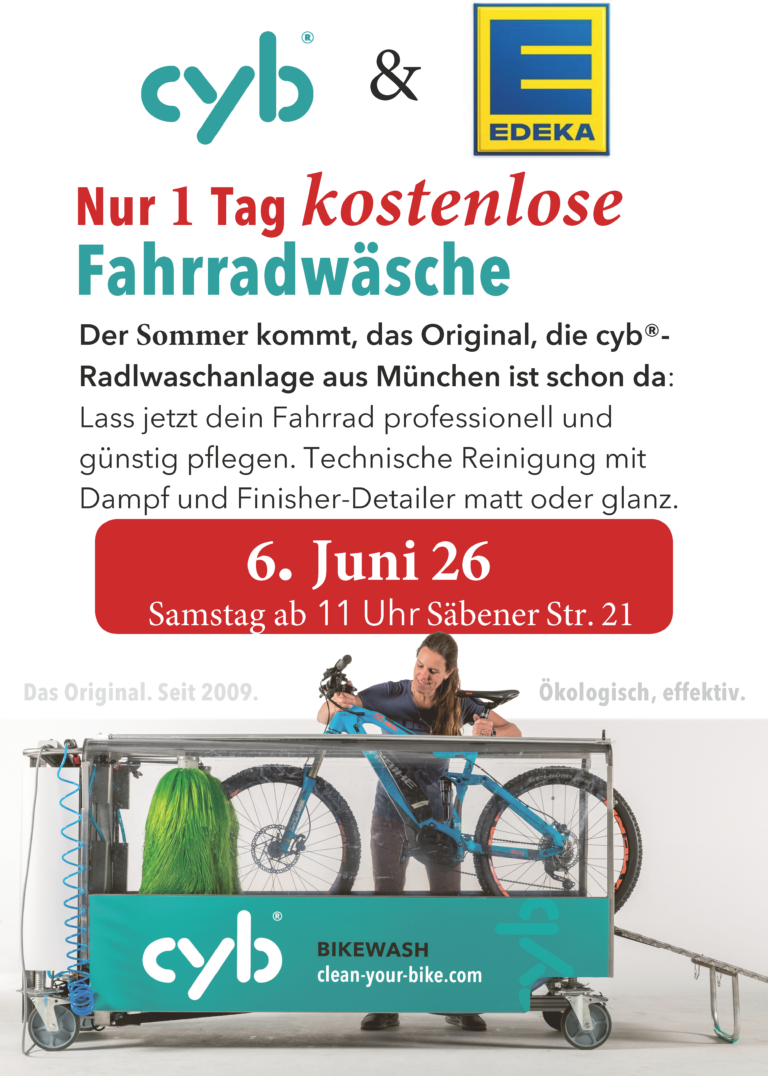 Bikewash zur Waschaktion 2 Jahre EDEKA